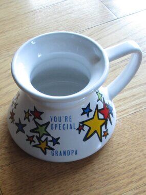 You're Special Grandpa No Spill Coffee Mug White with star pattern